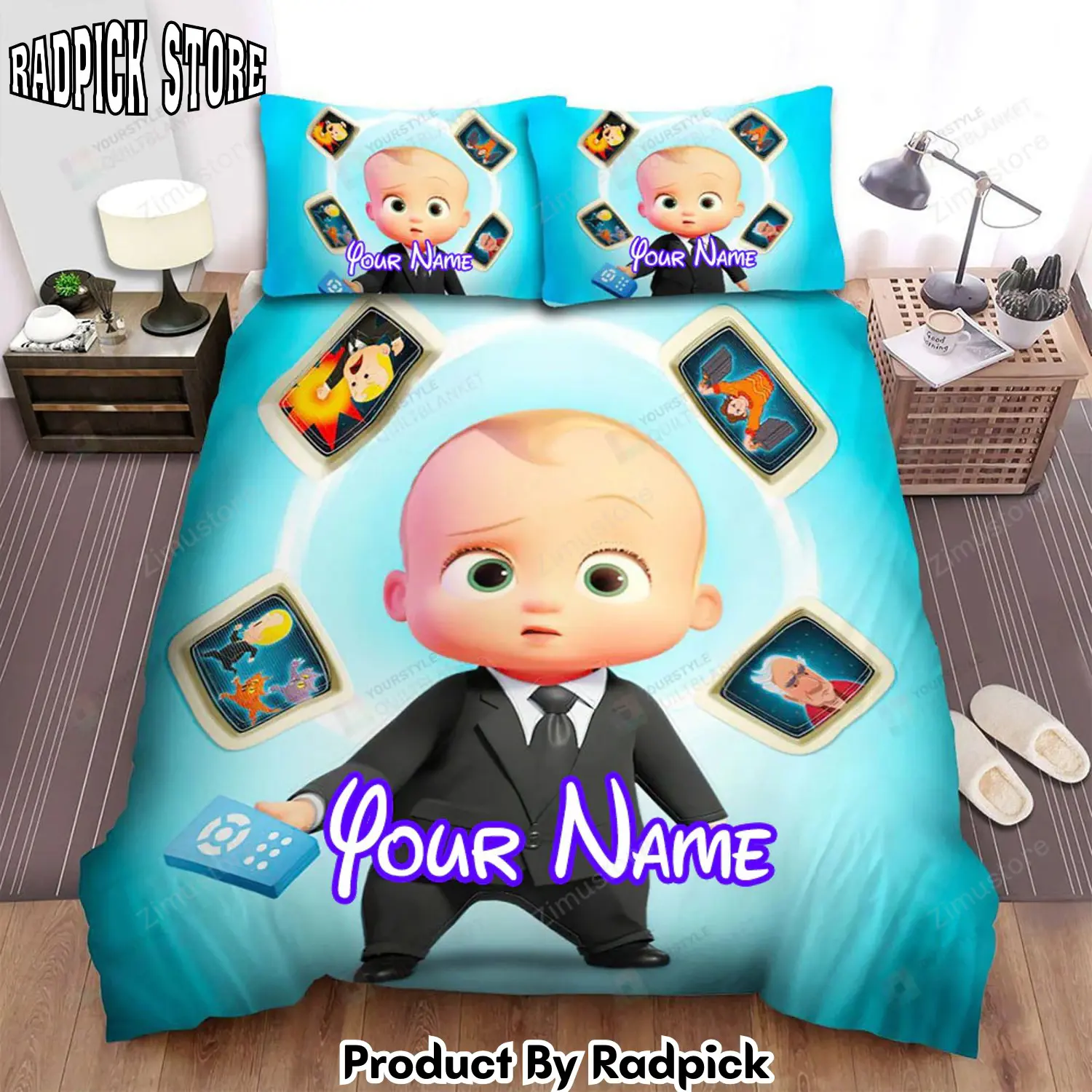 Radpick the boss baby movie poster 5 bed sheets duvet cover personalized name bedding sets rp3271351